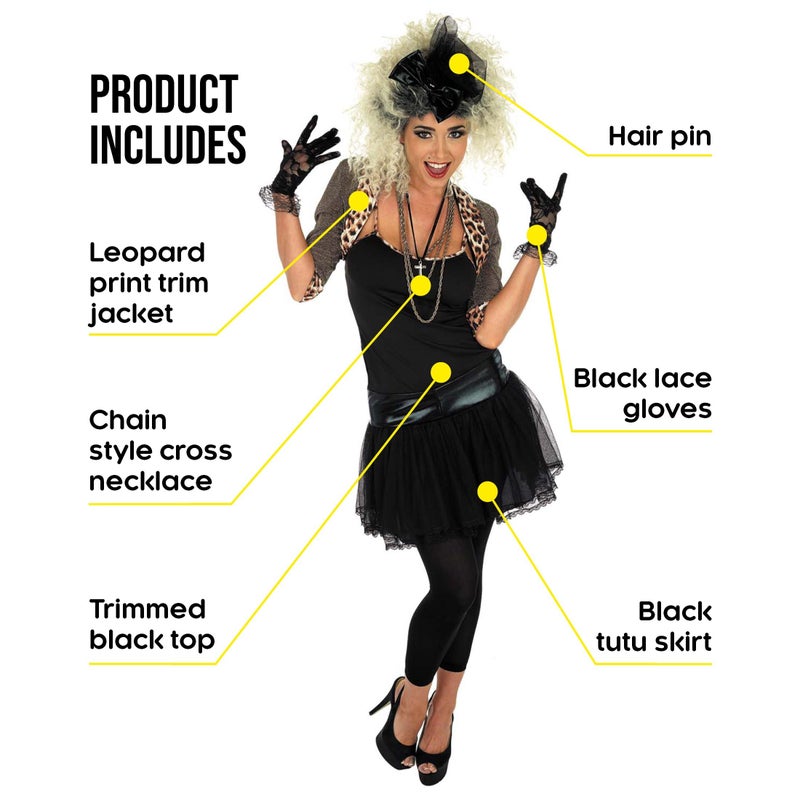 fun shack 80s Pop Star Costumes for Women, Vintage Pop Star Outfit 80s, Halloween Costume for Women, XX-Large - Image 2